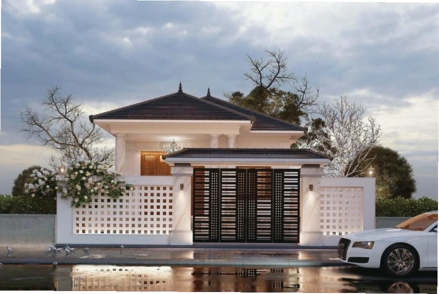 Mẫu thiết kế nhà mái Nhật 1 tầng 2 phòng ngủ với thiết kế sang trọng, tinh tế