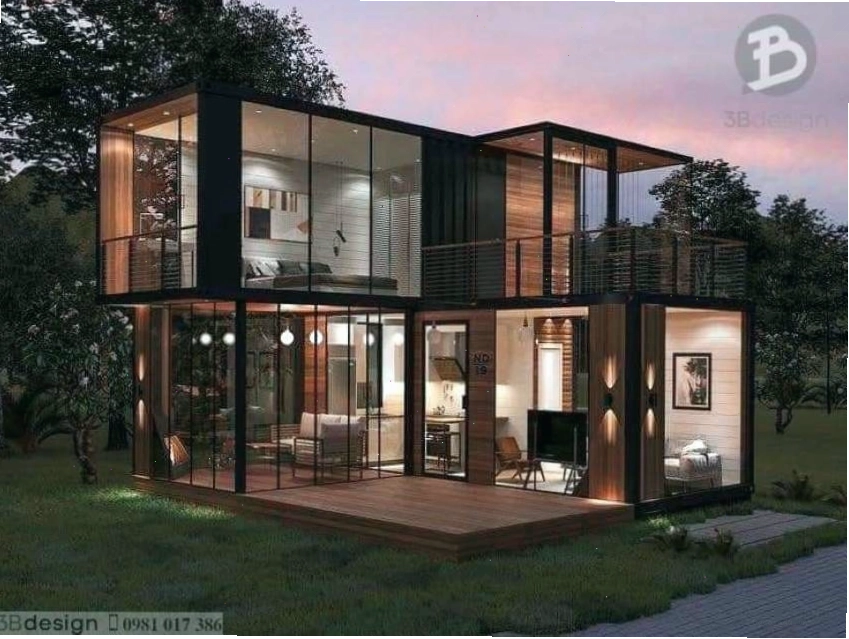Mẫu thiết kế nhà ở bằng container đẹp, ấm cúng