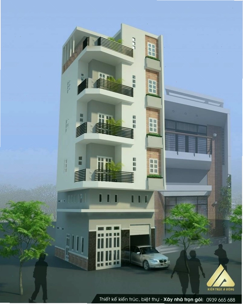Mẫu thiết kế nhà phố mặt tiền 4m