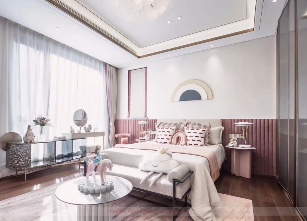Mẫu thiết kế phòng ngủ bé gái mới nhất với gam màu tươi sáng và đáng yêu
