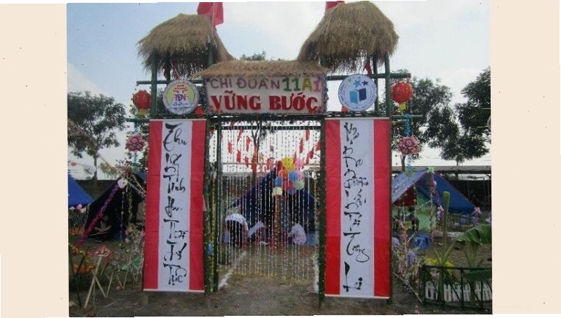 Mẫu trang trí lều trại chủ đề tôn sư trọng đạo