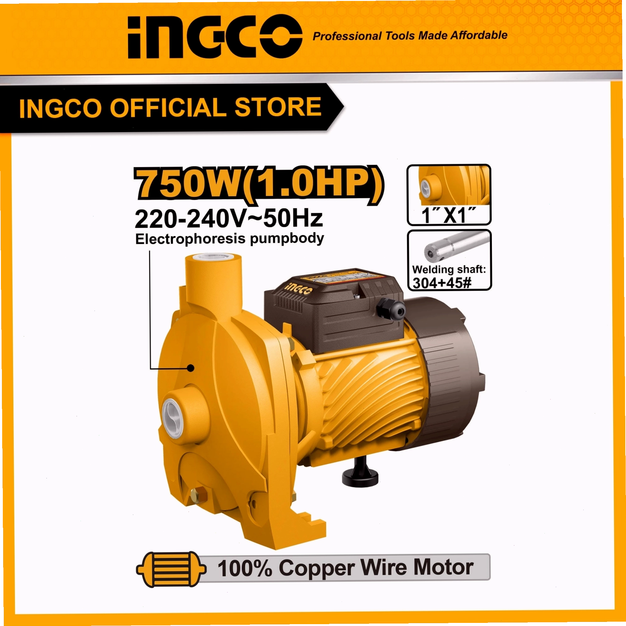 Máy bơm nước ly tâm INGCO CPM75068 750W