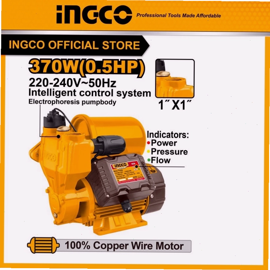 Máy bơm nước tự mồi 370W INGCO VPZ3708