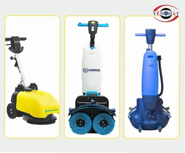 Máy chà sàn liên hợp mini với thiết kế nhỏ gọn, dễ dàng di chuyển trong không gian hẹp