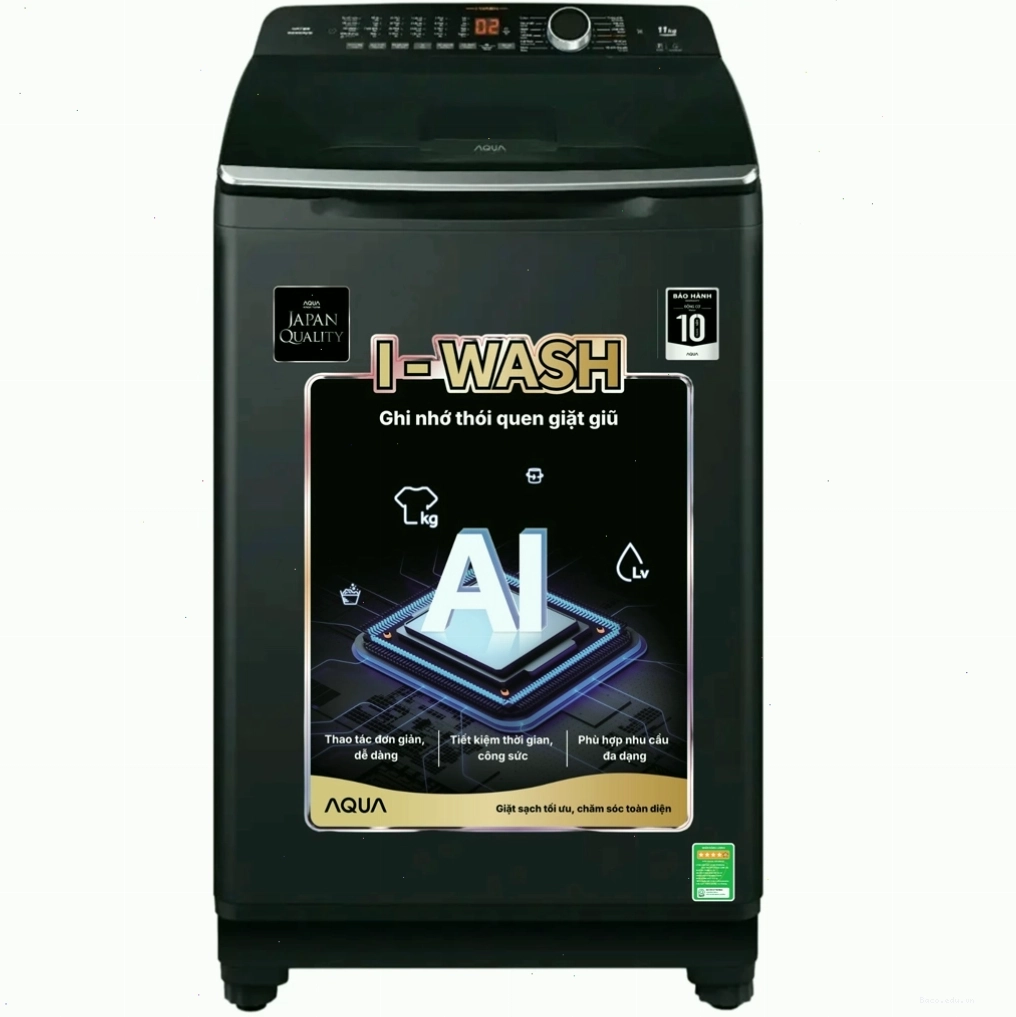Máy giặt Aqua 10kg (thực tế 12 Kg) AQW-FR120HT.BK