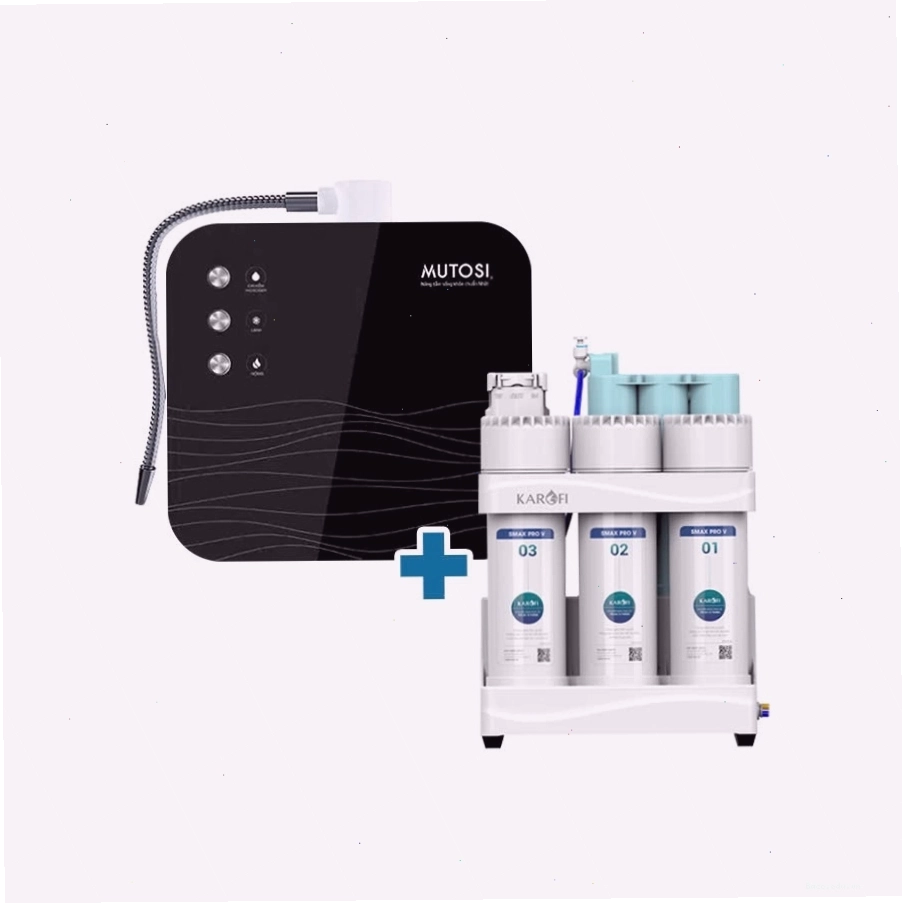 Máy lọc nước để gầm tích hợp máy nóng lạnh, ion kiềm để bàn KAQ-U50K + MD-188H