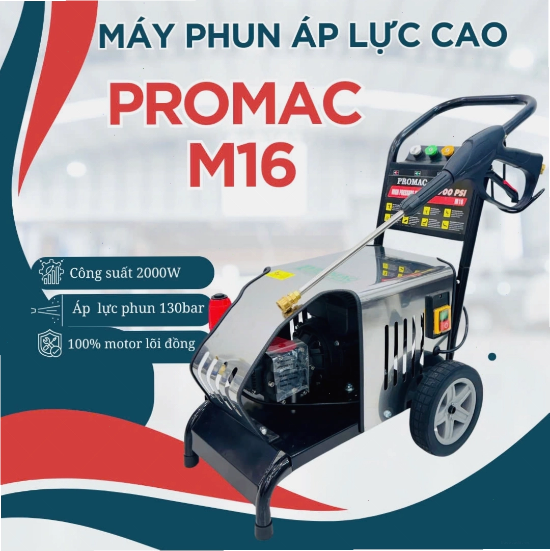 Máy phun áp lực cao Promac M16, công suất 2000W