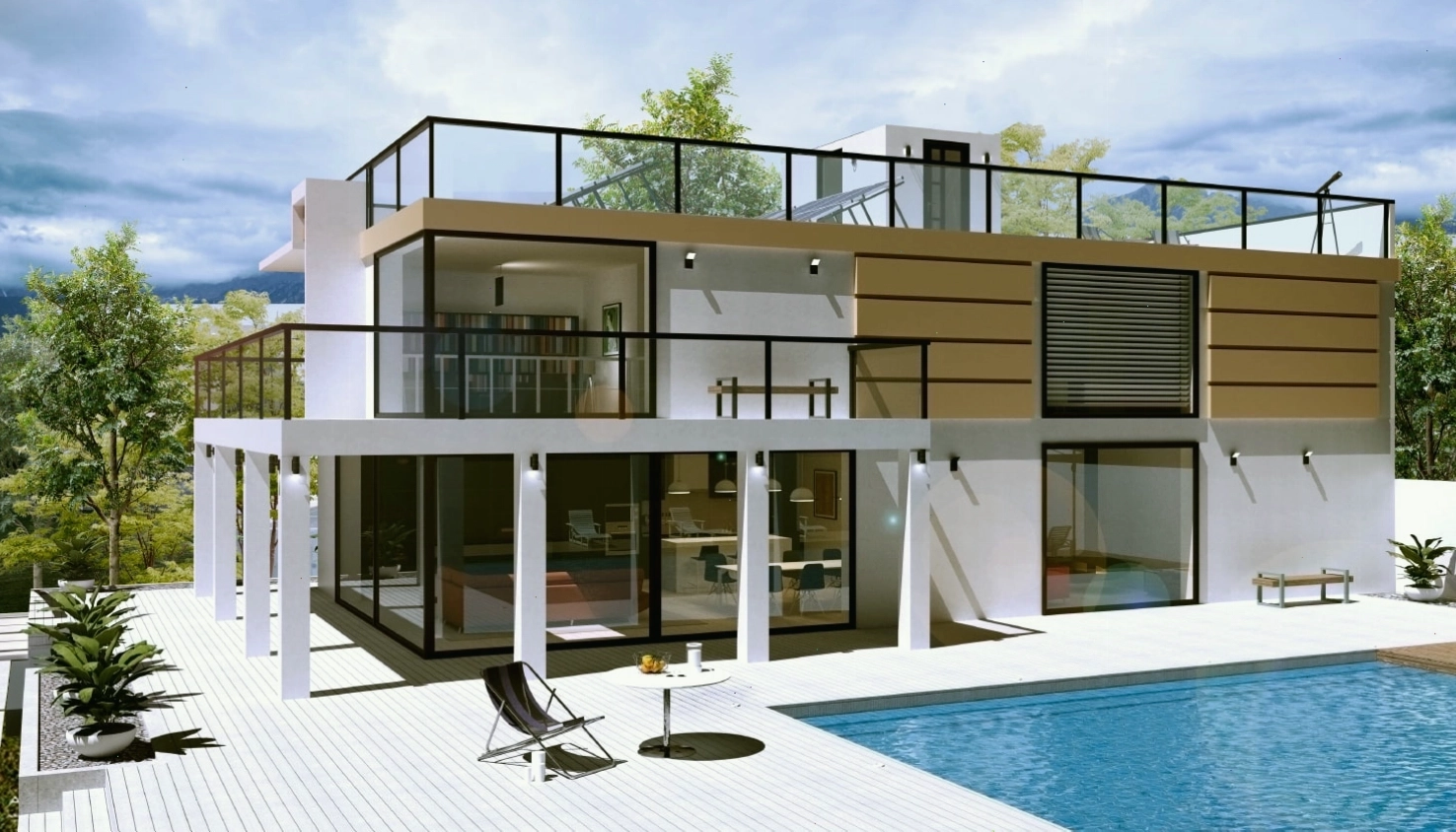 Mô hình ngôi nhà được tạo ra bằng phần mềm thiết kế Live Home 3D