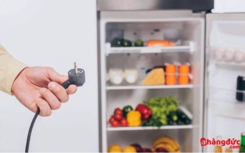 Ngắt điện tủ lạnh trước khi tiến hành vệ sinh