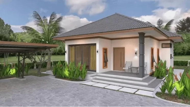 Nhà cấp 4 đẹp giá rẻ 100 triệu với mái Nhật sang trọng và hiện đại