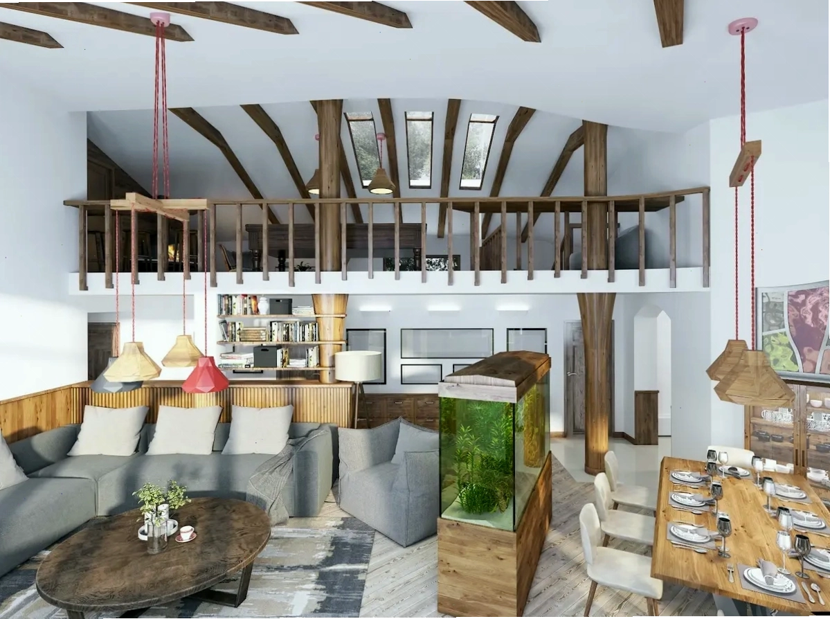Nhà cấp 4 gác lửng phong cách Scandinavian với sự tối giản và ấm cúng