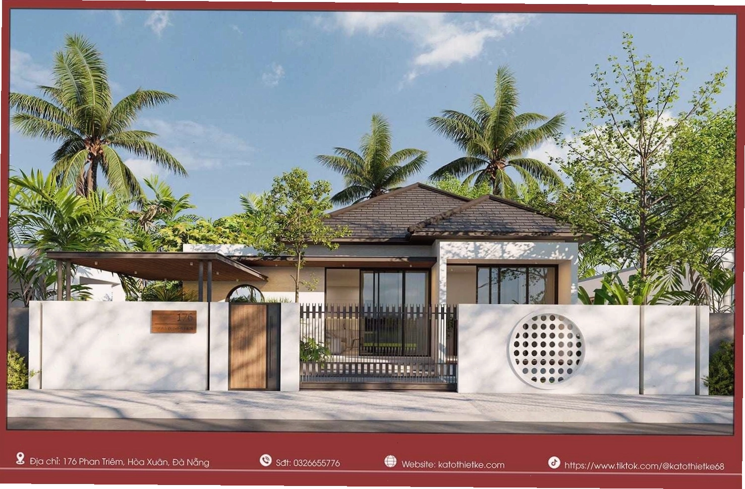 Nhà cấp 4 mái Nhật hiện đại, kết hợp hài hòa giữa nét truyền thống và thẩm mỹ, tối ưu chi phí xây dựng