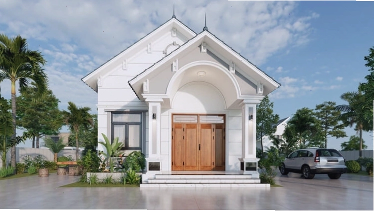 Nhà đẹp hiện đại cấp 4 có thiết kế đơn giản