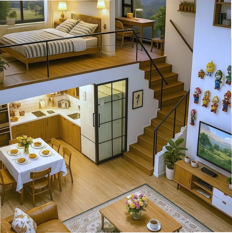 Nhà gác lửng giá 300 - 500 triệu cho gia đình nhỏ