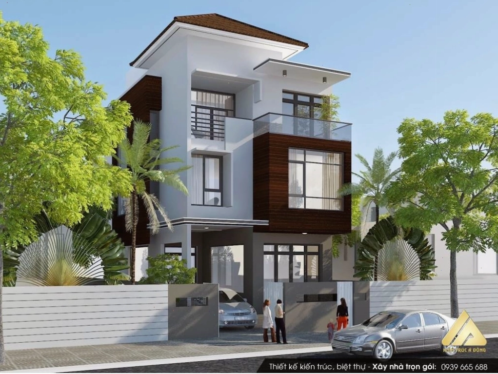 Nhà phố 3 tầng phong cách hiện đại