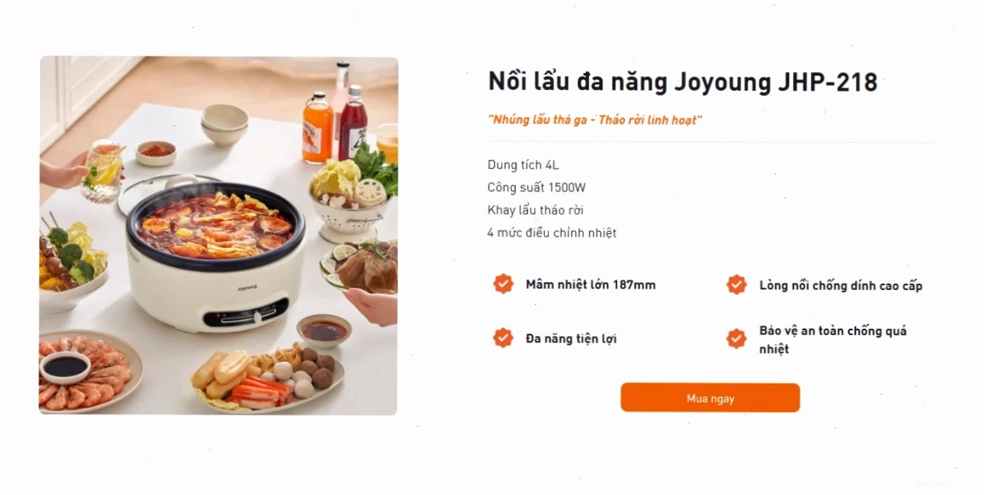 Nồi lẩu điện đa năng Joyoung JHP-218