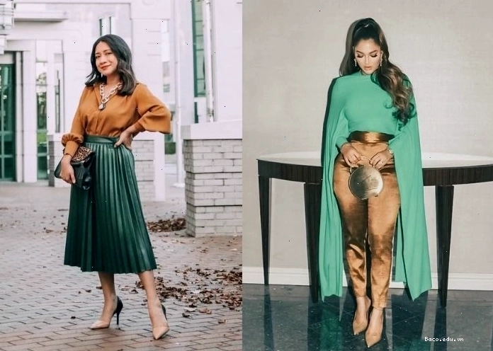 Phối màu xanh ngọc bích với nâu tạo nét cổ điển và hài hòa