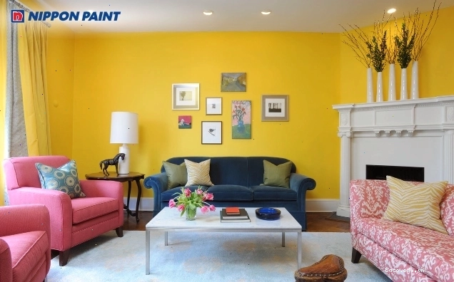 Phối màu xanh vàng giúp làm dịu thị giác và tạo điểm nhấn sinh động cho không gian nghỉ ngơi
