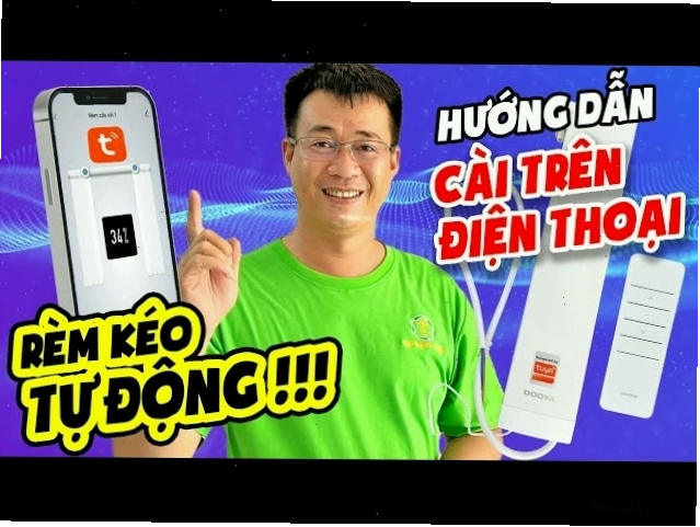 Rèm kéo tự động thông minh Tuya điều khiển qua điện thoại