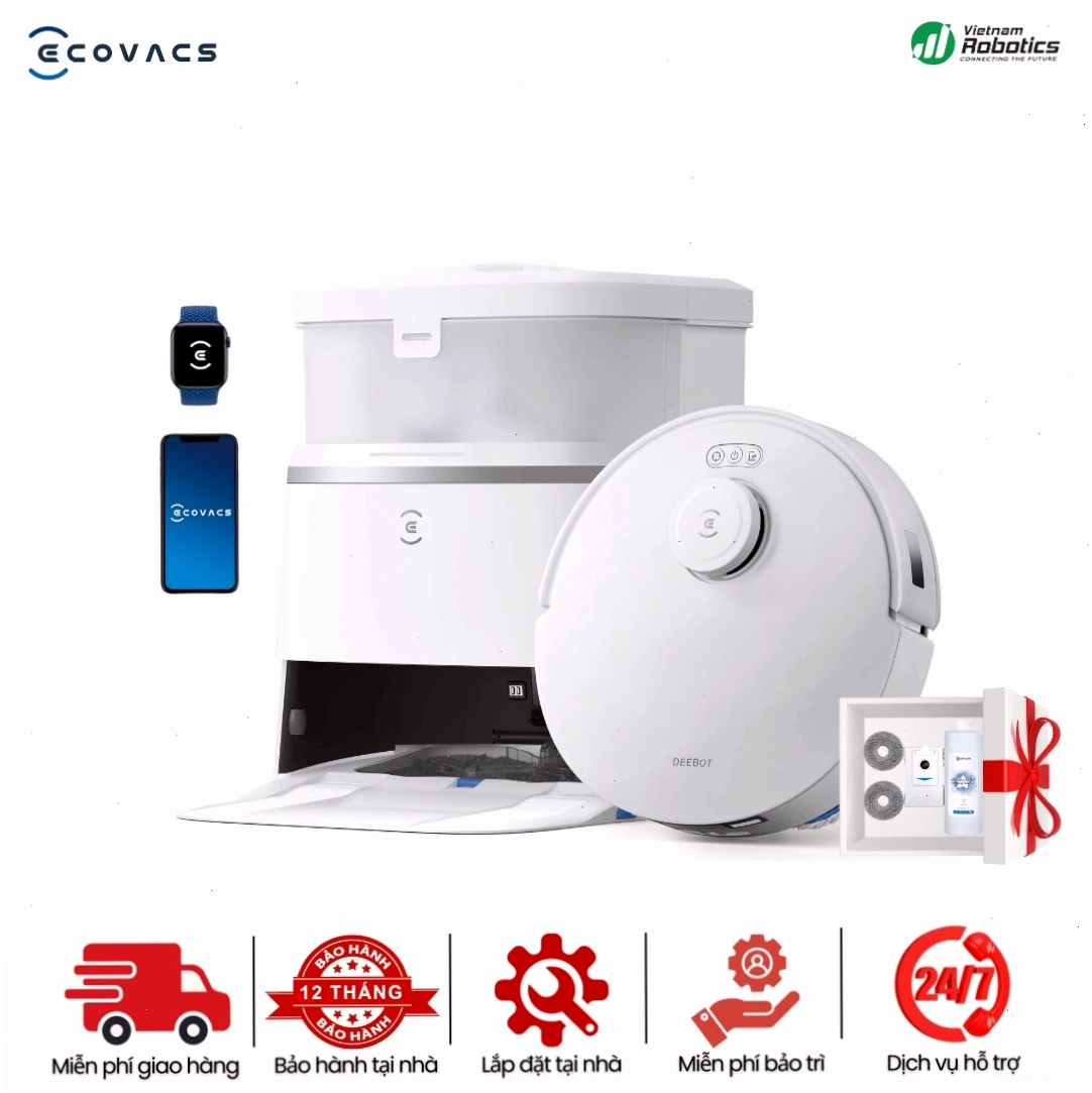 Robot hút bụi lau nhà Ecovacs Deebot T30 Pro Omni với thiết kế hiện đại