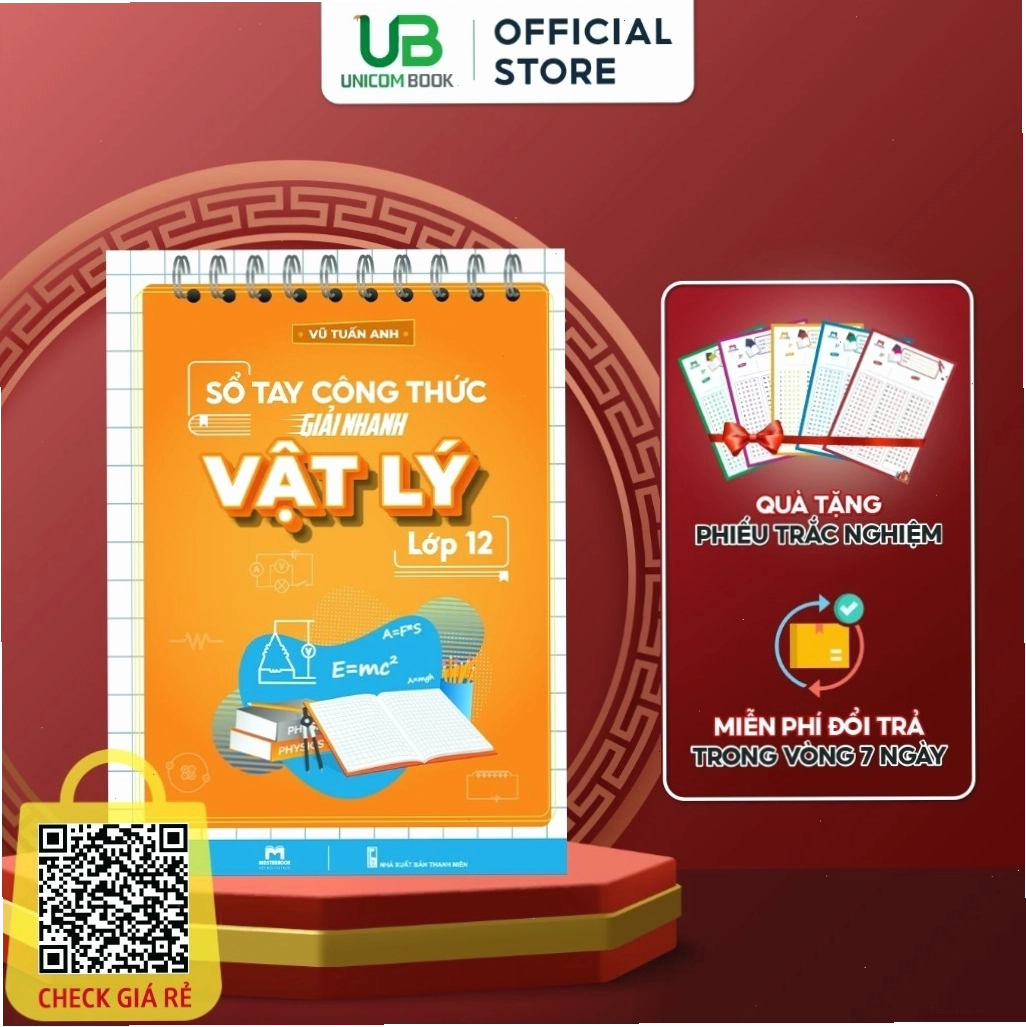 Sách sổ tay công thức vật lý lớp 12