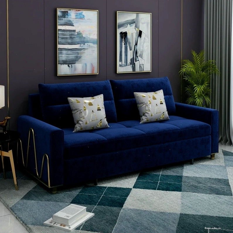 Sofa bed A30 màu xanh dương trẻ trung, năng động, mang lại sức sống cho căn phòng
