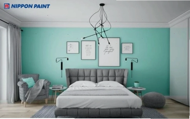 Sơn xanh lục ngọc giúp làm dịu mắt, tạo cảm giác thư thái, phù hợp với phòng ngủ cần sự yên tĩnh