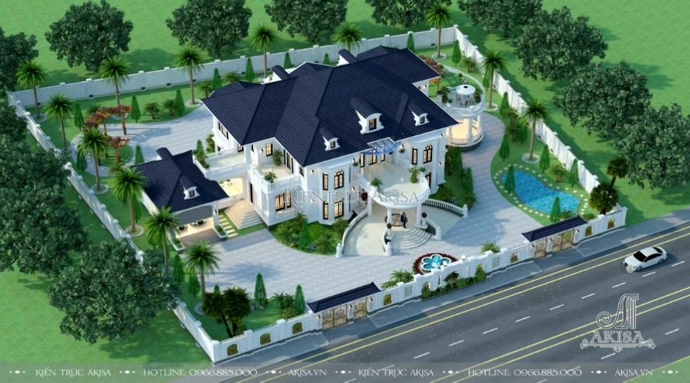 Sự kết hợp giữa kiến trúc tân cổ điển và làn nước xanh mát mang lại cảm giác nghỉ dưỡng tại gia