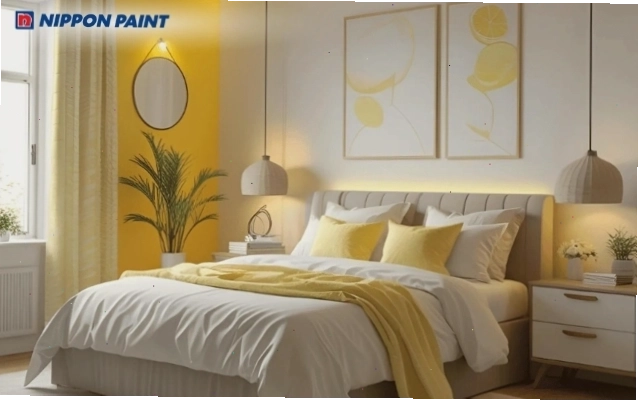 Sự kết hợp trắng vàng tạo cảm giác sạch sẽ, tinh khôi và mang lại năng lượng tích cực