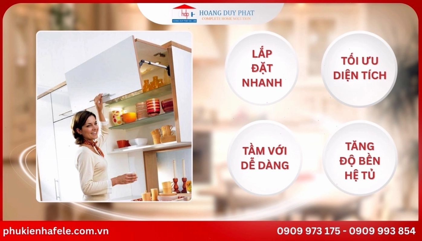 Tại sao nên lựa chọn tay nâng cánh tủ Blum HF25 chính hãng?