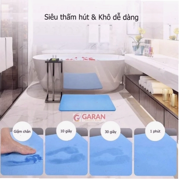 Thảm lau chân bằng đá, khả năng chống trơn trượt hiệu quả