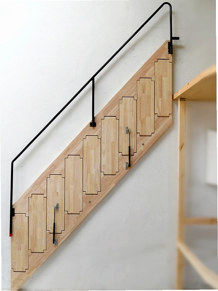 Thang Gỗ Xếp Tường, Gắn Tường