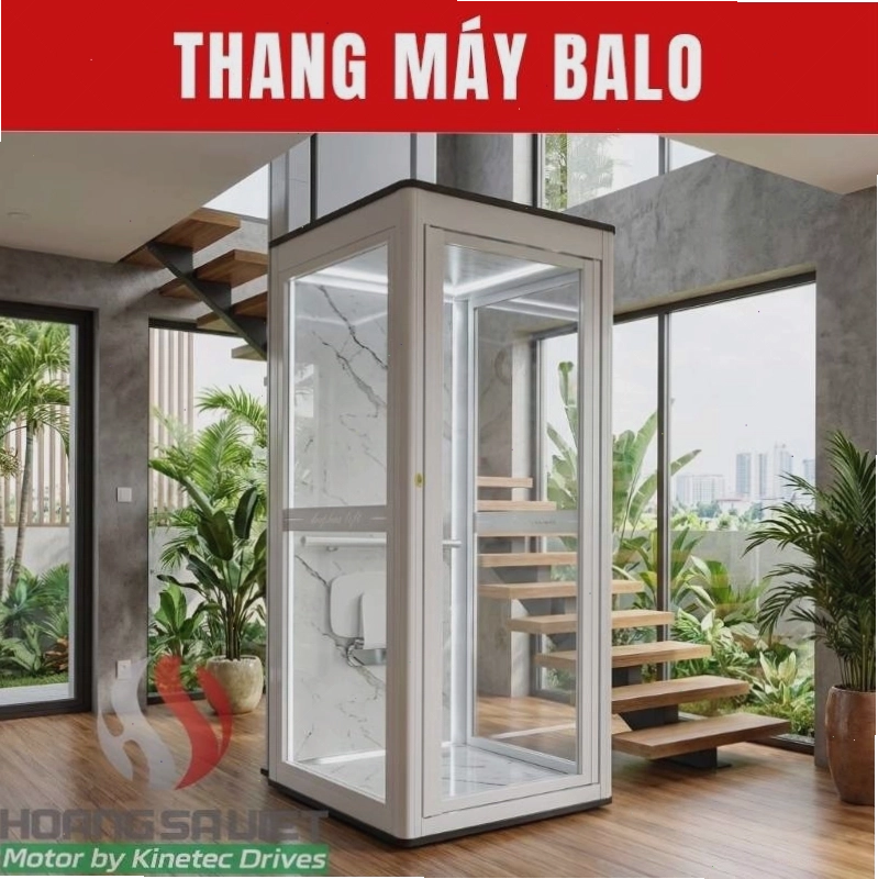 Thang máy kiểu balo mini