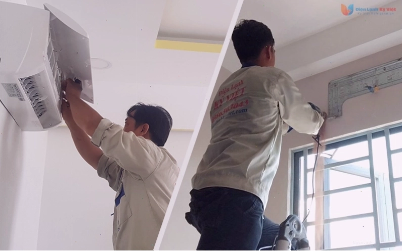 Thao tác tháo lắp máy lạnh cẩn thận