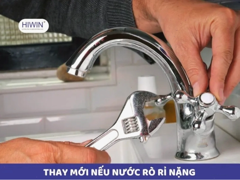 Thay thế vòi nước mới nếu các biện pháp sửa chữa không hiệu quả