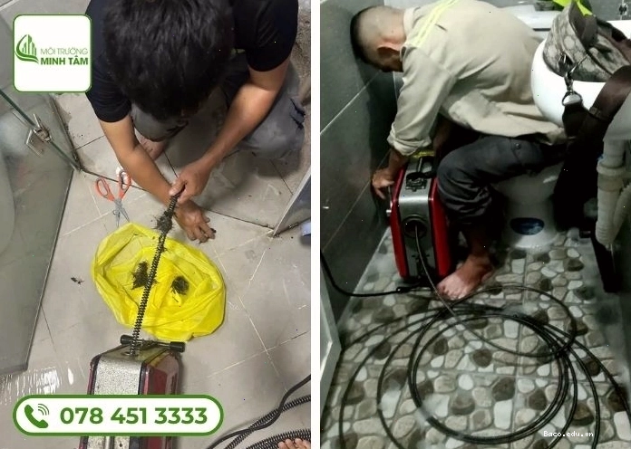 Thiết bị máy lò xo dùng để thông cống