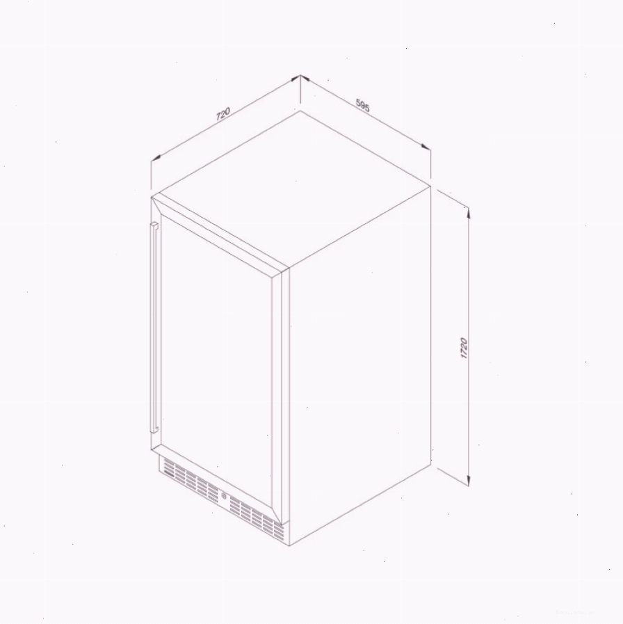 Thông số kỹ thuật tủ rượu độc lập âm tủ Malloca MWC180BG