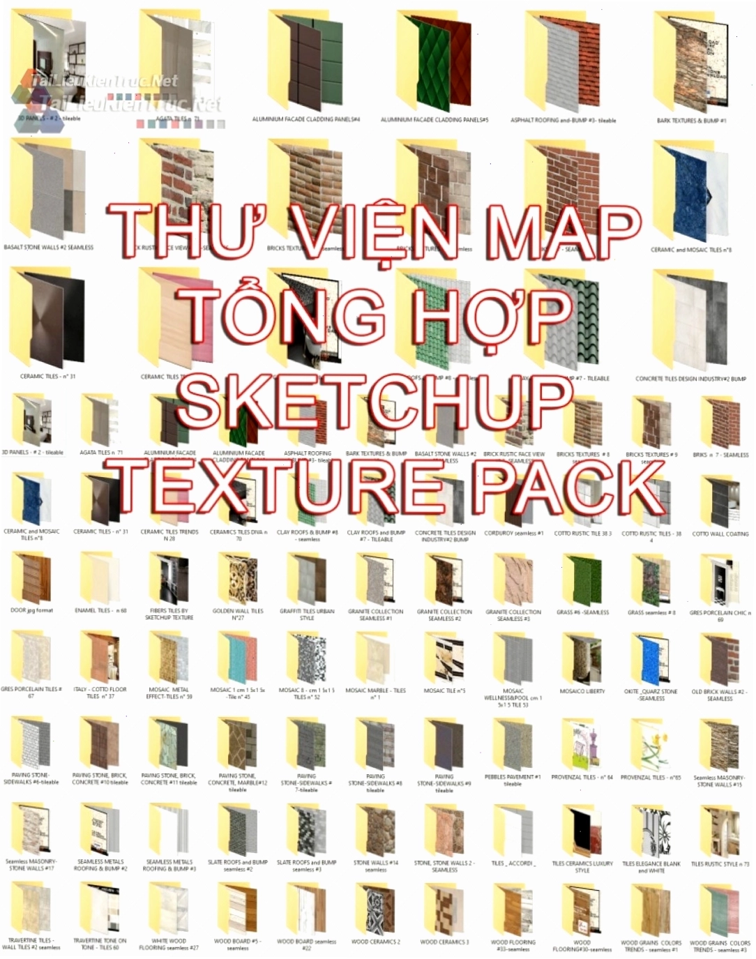Thư viện map tổng hợp Sketchup texture pack