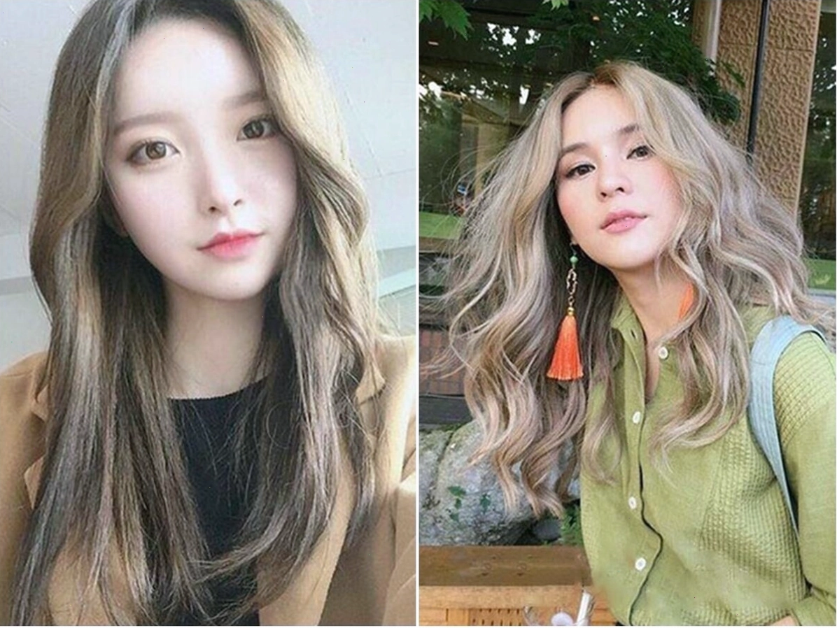 Tóc màu xám khói ánh vàng ấm áp và tươi sáng