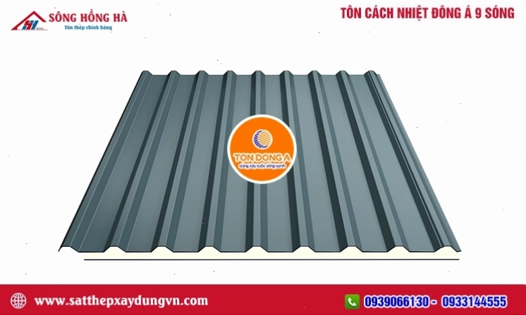 Tôn cách nhiệt 9 sóng Đông Á