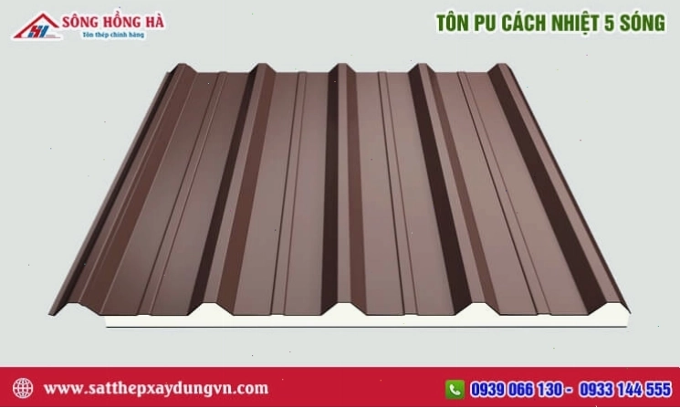 Tôn PU cách nhiệt 5 sóng được ứng dụng rộng rãi trong các công trình nhà xưởng công nghiệp