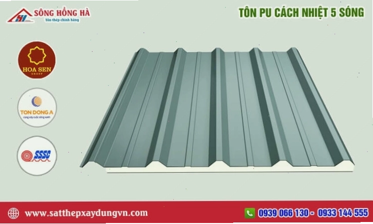 Tôn PU cách nhiệt 5 sóng lắp đặt cho nhà ở dân dụng, mang lại sự mát mẻ và tiết kiệm năng lượng