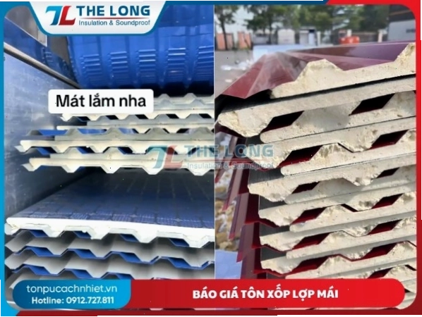 Tôn xốp lợp mái với nhiều màu sắc, đáp ứng nhu cầu thẩm mỹ đa dạng