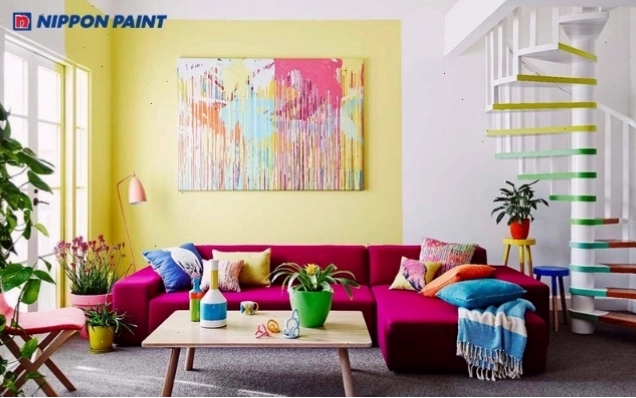 Tone trắng làm dịu sắc vàng chanh giúp không gian trở nên thanh lịch và hiện đại hơn