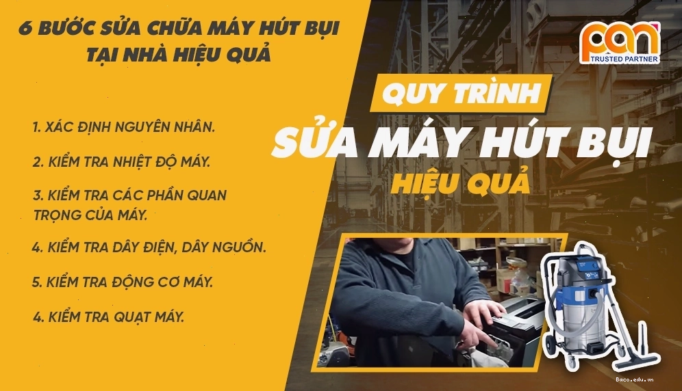 Tổng kết 6 bước sửa chữa máy hút bụi tại nhà hiệu quả