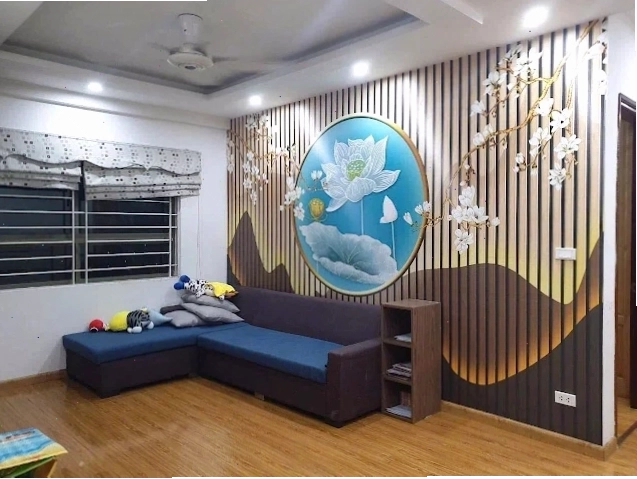Tranh dán tường 3D phòng khách hiện đại