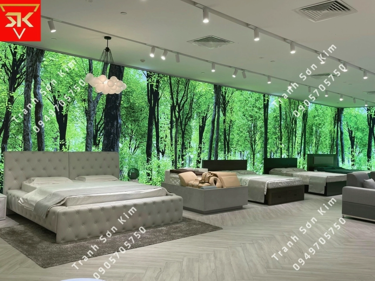 Tranh dán tường phong cảnh biển cả mênh mông