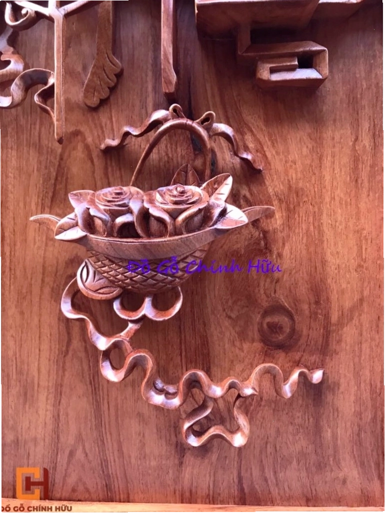 Tranh gỗ tứ quý bằng gỗ mun hoa vân đẹp