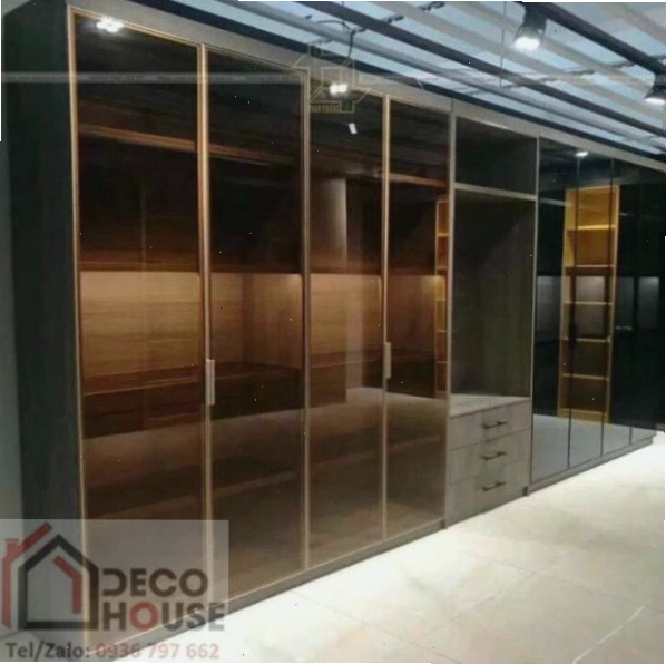Tủ áo cánh kính màu trà