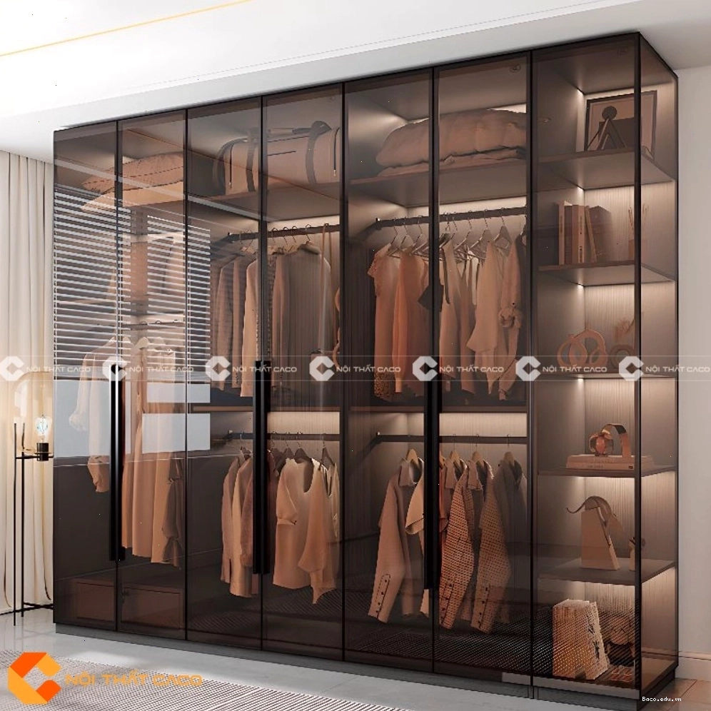 Tủ Áo Cánh Kính Thiết Kế Độc Đáo Hiện Đại Thanh Lịch - TAK091